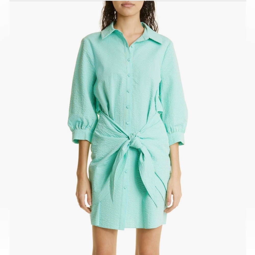 Cinq A Sept Seersucker Cotton Dress, Size 2